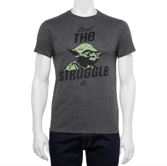NWT! Star Wars Yoda "Real the Struggle Is" T-Shirt - Picture 1 of 9